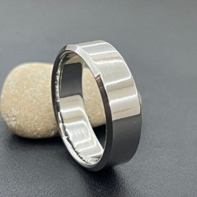 Plain Sterling Silver Stainless Titanium Ring for Men (KCJ0034)