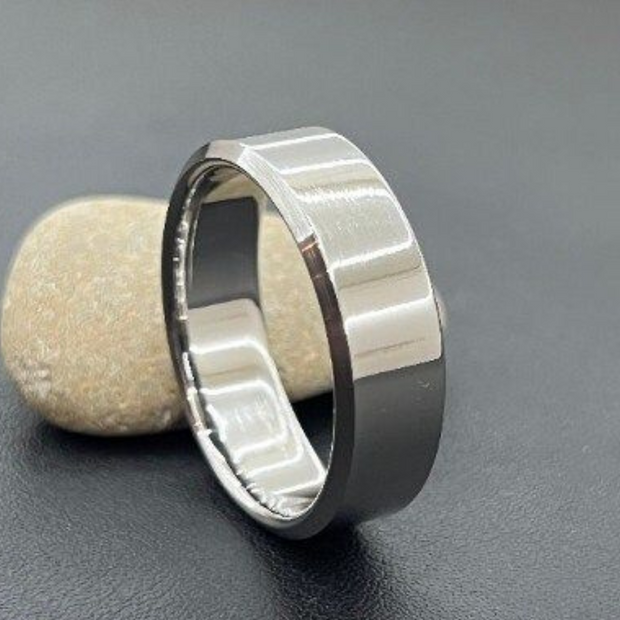 Plain Sterling Silver Stainless Titanium Ring for Men (KCJ0034)
