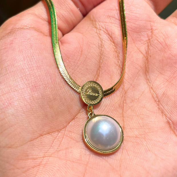 Luxury Italian Love Pearl Pendant - (KCJ0014)