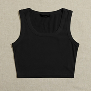 Pack of 3 White, Black & Brown Tank Tops