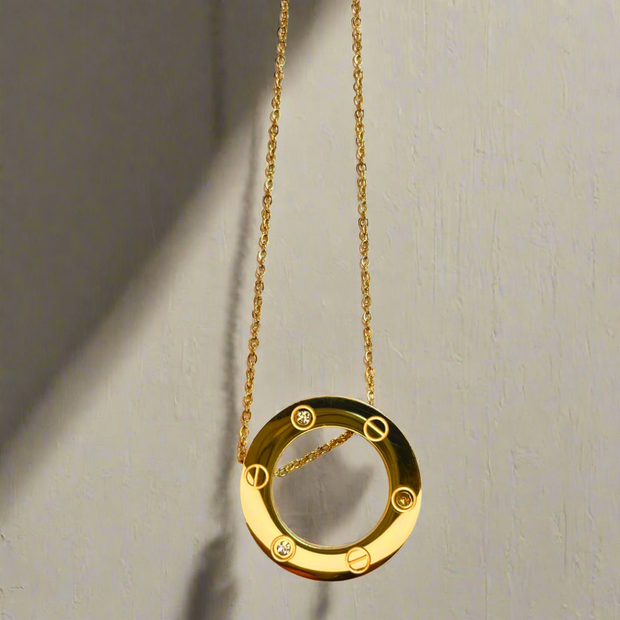 Cartier Rose Gold Love Pendant - Circular Rim (KCJ0051)