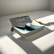 Envelope Pendant Necklace – Hidden 'Love You' Message (KCJ0050)