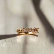 Royale Korean Crown Ring - Moissanite Stone Ring (KCJ0009)