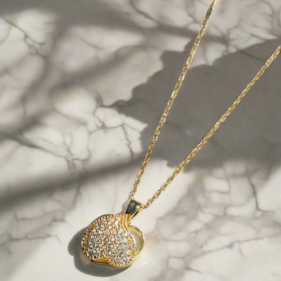 Luxury Spinning Golden Heart Pendant | Rotating Locket (KCJ0024)