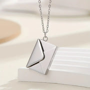 Envelope Pendant Necklace – Hidden 'Love You' Message (KCJ0050)