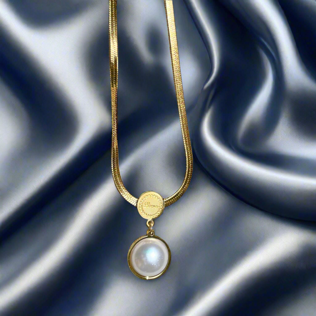 Luxury Italian Love Pearl Pendant - (KCJ0014)