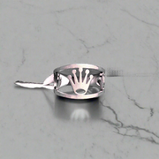 Sterling Silver Light Rolex Crown Ring (Sizes 17, 18, 19) (KCJ0036)