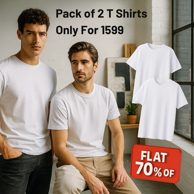 Premium Unisex Plain White Seamless T-Shirt