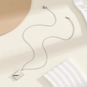 Envelope Pendant Necklace – Hidden 'Love You' Message (KCJ0050)