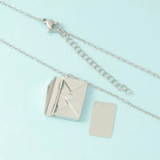 Envelope Pendant Necklace – Hidden 'Love You' Message (KCJ0050)