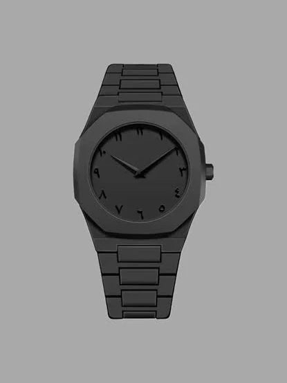 Black Arabic Aura Watch Polyfiber