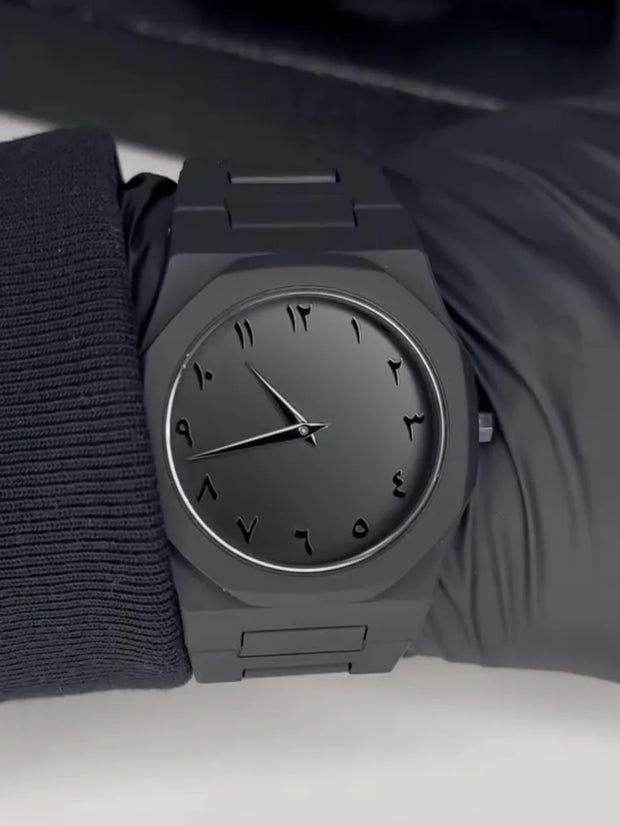 Black Arabic Aura Watch Polyfiber