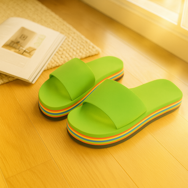 Rainbow Slide Slippers