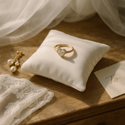 Sleek Korean Golden Sparkling Heart Diamond Ring (KCJ0005)