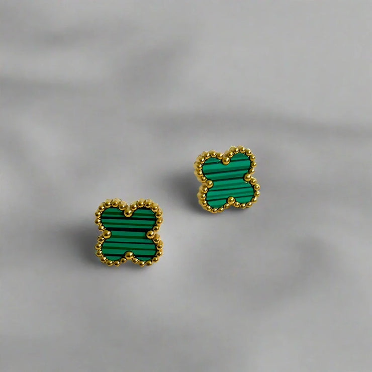Clover Flower Four Leaf Studs – Symbol of Luck (KCJ0030)