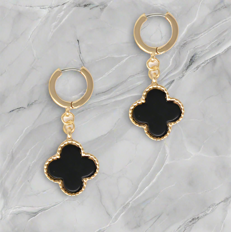 Black Clover 4 Leaf Earrings – Lucky Charm (KCJ0029)
