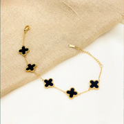 Red 4-Leaf Clover Bracelet – Lucky and Stylish Design (KCJ0010)-(KCJ0011)