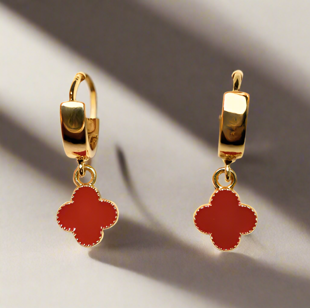 Black Clover 4 Leaf Earrings – Lucky Charm (KCJ0029)