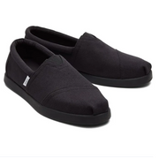 TOMS Syanno Black Canvas Slip-On Shoes Minor Fault