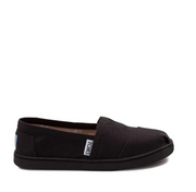 TOMS Syanno Black Canvas Slip-On Shoes Minor Fault