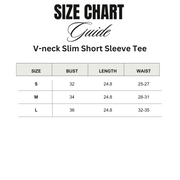 V-neck Slim Short Sleeve Tee
